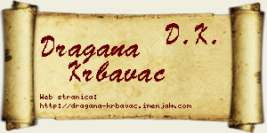 Dragana Krbavac vizit kartica
